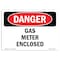 Signmission Safety Sign, OSHA Danger, 7" Height, 10" Width, Gas Meter Enclosed, Landscape OS-DS-D-710-L-2390 - alternate 1